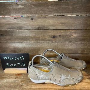 Womens Merrell Barrado Sport Brown Leather Athletic Shoes Sneakers Size 7.5‎ M